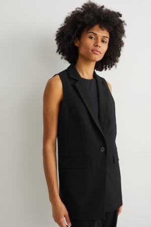 C&A Waistcoat Blazer Dames Zwart | 2078IQRGF