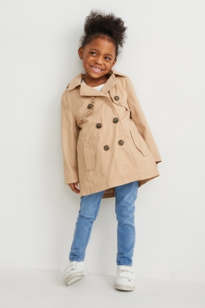 C&A With Hood Jassen Meisjes Beige | 0534VHIOB
