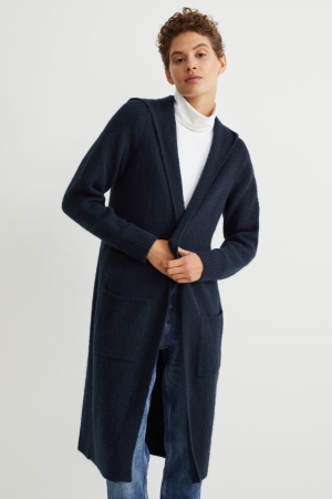 C&A With Hood Recycled Cardigan Dames Donkerblauw | 8504FKWBT