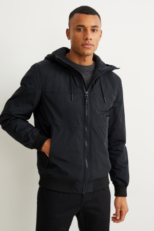 C&A With Hood Recycled Jassen Heren Zwart | 0752KMNTA