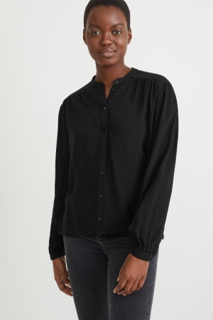 C&A With Lenzing™ Ecovero™ Blouse Dames Zwart | 5248OMDAZ
