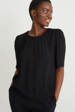 C&A With Lenzing™ Ecovero™ Blouse Dames Zwart | 7108YPIKN