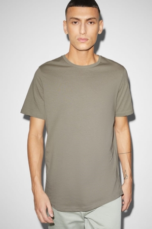 C&A With Recover™ Recycled Katoenen T-shirts Heren Groen | 7236OLZPD