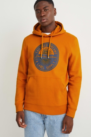 C&A With Recycled Polyester Sweatshirts Heren Donkeroranje | 9214GIENM