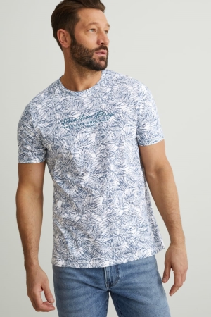 C&A With Recycled Polyester T-shirts Heren Wit | 7428OZSFV