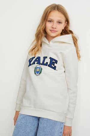C&A Yale University Hoodie Meisjes Wit | 2970VTSAM