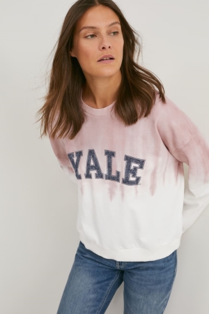C&A Yale University Sweatshirts Dames Wit | 7436VNIAH