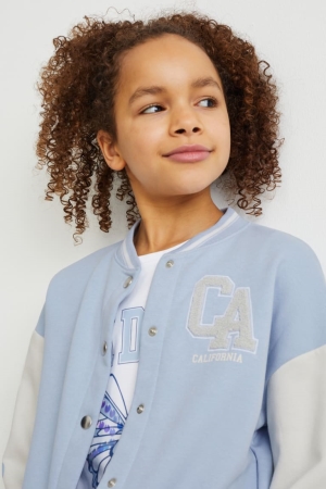 C&A Zip-through Sweatshirts Meisjes Lichtblauw | 8971EOZHR